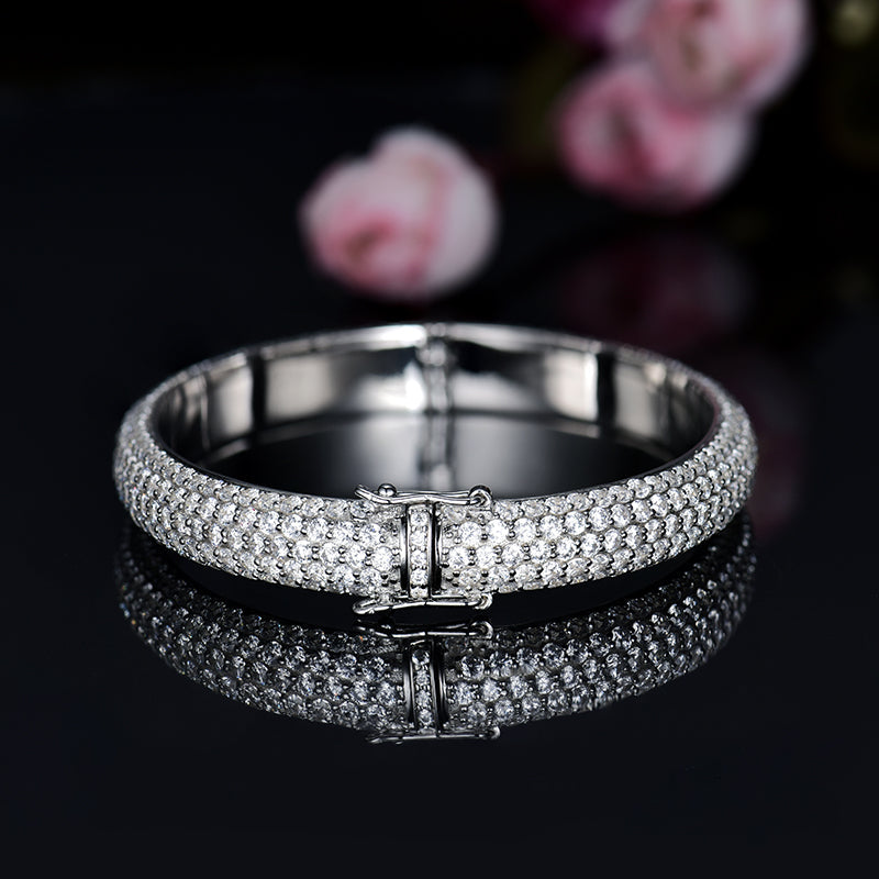 WIDE VERSION HEAVY INDUSTRY S925 FULL DIAMOND BRACELET