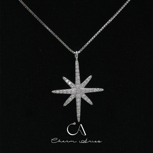 HEXAGRAM S925 FULL DIAMOND NECKLAC