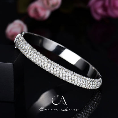 WIDE VERSION HEAVY INDUSTRY S925 FULL DIAMOND BRACELET